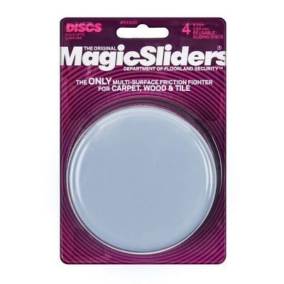 Magic Sliders 4pk 4" Round Adhesives Move and Remove