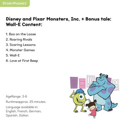 StoryShield for StoryPhones Disney Pixar Disk - Monsters Inc. and Bonus Tale: Wall-E