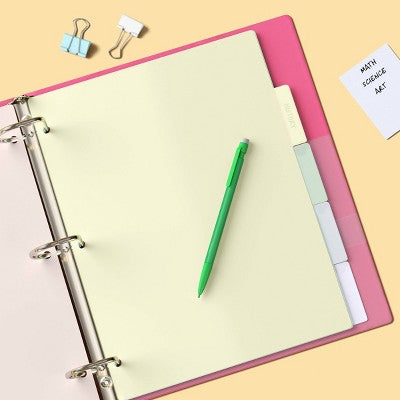 Pastel 5ct Plastic Letter Index Dividers - up&up