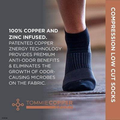 Tommie Copper Sport Low Cut Socks 3pk - L/XL: Nylon, Polyester, Spandex Blend