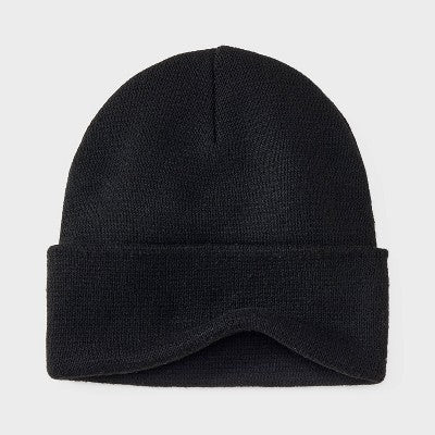 Men's Knit Cuffed Beanie - Goodfellow & Co Black