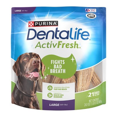 Purina Dentalife ActivFresh Large Chicken Chewy Dog Treats - 21ct 24.1oz
