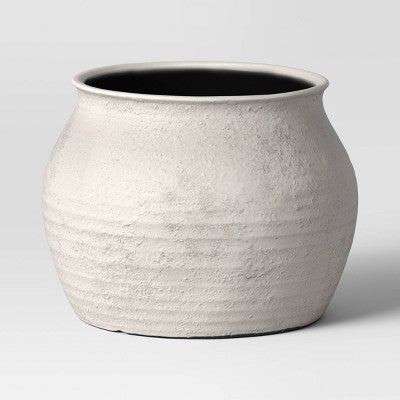 Sun Bleached Composite Indoor Outdoor Planter Pot 16"x16"x14" Cream - Threshold designed with Studio McGee