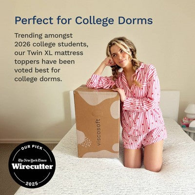 Mattress Topper - 3 Inch - Breathable Memory Foam - Select High Density by Viscosoft Twin XL (LOCAL PICKUP ONLY)