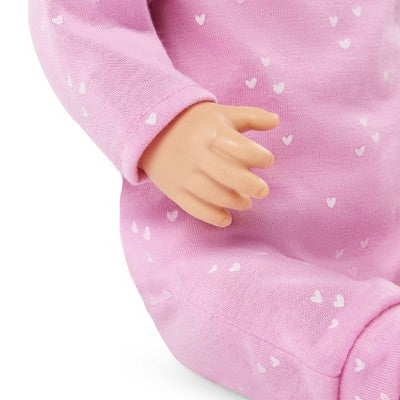 LullaBaby 14" Baby Doll with Wavy Brown Hair & Brown Eyes with Cuddler Wrap