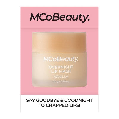 MCoBeauty Overnight Lip Mask - Vanilla - 0.7oz: Moisturizing, Smoothing, Vegan, Lip Balm