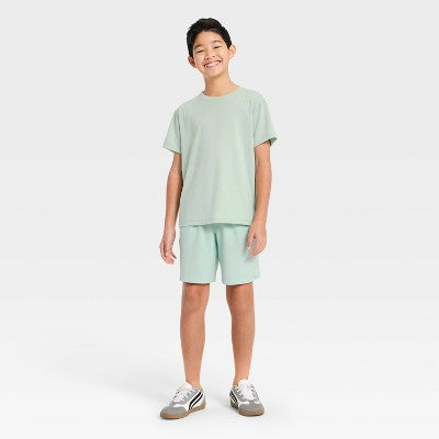 Boys' Short Sleeve Active T-Shirt - Heather Green XXL