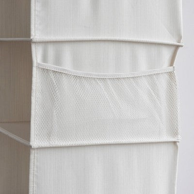 WeThinkStorage 2pk Attachable 3 Shelf Reinforced Hanging Closet Organizers 50lbs Capacity Ivory
