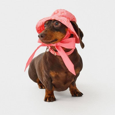 Hooray House Floral Dog Sun Bucket Hat - L/XL