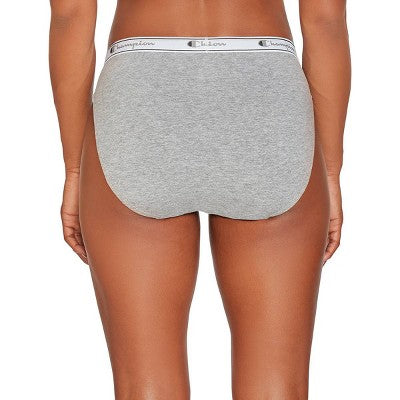 Champion Women's 5pk Cotton Stretch Iconic Essentials Hi-Cut Underwear - L