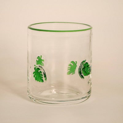 Madison Home 16 fl oz Icon Glass Monstera Leaf