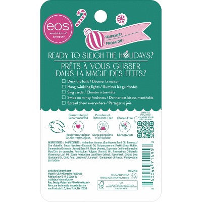 eos Holiday Lip Balm - Peppermint Twist & Candy Cane Swirl - 0.28oz/2pk: Moisturizing, Lip Balms, Balm Form, 2-Pack