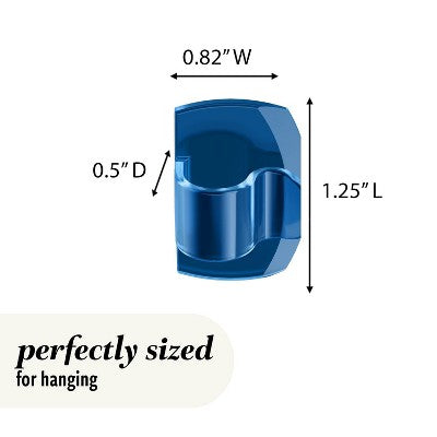 Command 5pk Damage-Free Transparent Cord Clips Arctic Freeze