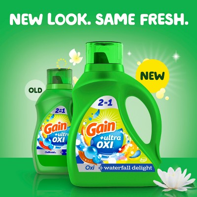 Gain Oxi Waterfall Liquid Laundry Detergent - 144 fl oz