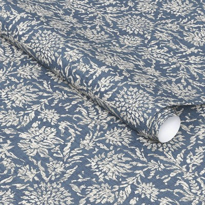 Blue Floral Textured Peel and Stick Wallpaper - Threshold (LOCAL PICKUP ONLY)