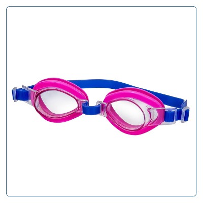 Aqua Leisure SPLASHTIME Kids' Swim Goggles - Pink: Latex-Free Adjustable Lenses