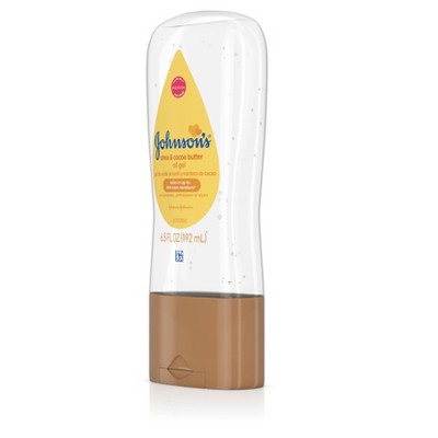 Johnson's Baby Oil Gel, Moisturizing Massage Mineral Oil, Shea & Cocoa Butter, Dry Skin Relief - 6.5 fl oz