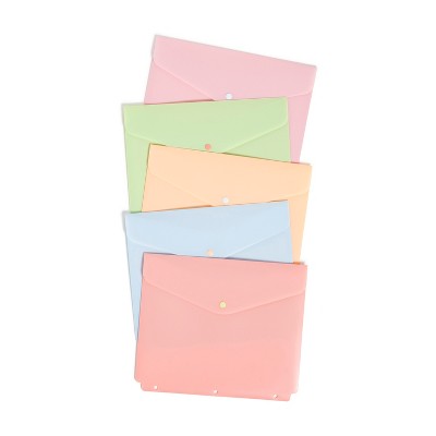 U Brands 5ct Binder Pockets Saccharine Fields