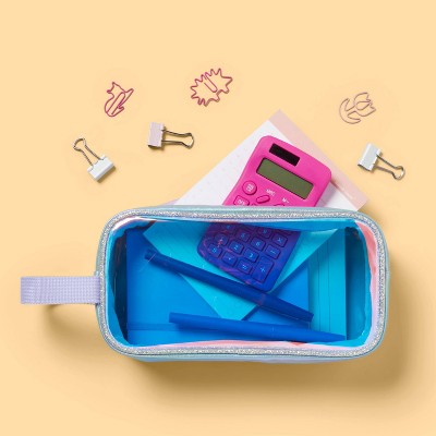 Iridescent Plastic Pencil Pouch Purple - up&up