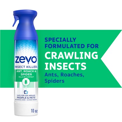 Zevo Ant Roach and Spider Crawling Insect Spray - 10 fl oz: Indoor Outdoor Use, Pesticide, Kills Pests