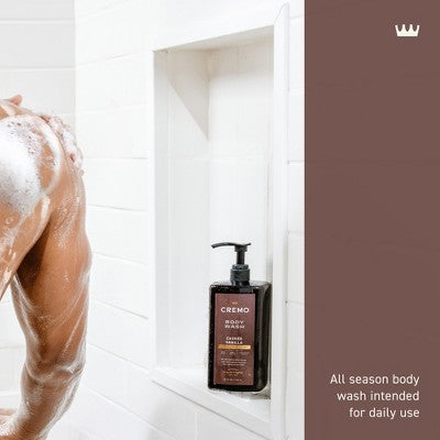 Cremo Body Wash - Casked Vanilla - 32 fl oz: Liquid Pump Bottle, For Normal to Dry Skin, Whole Body Cleansing