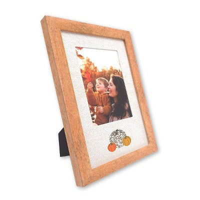 ELSA L 3"x4" 3 Pumpkin Picture Frame Orange