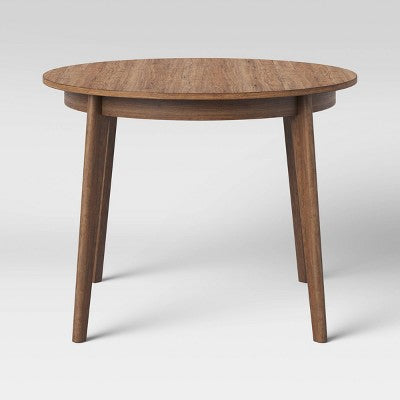 40" Astrid Mid Century Round Dining table with Fixed Top Walnut - Threshold (Assembly required) (LOCAL PICKUP ONLY)