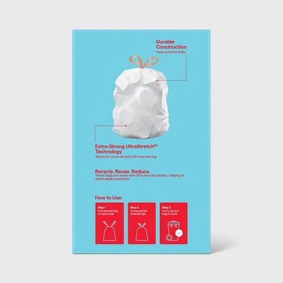 Tall Kitchen Drawstring Trash Bags - Unscented - 13 Gallon - 160ct - up&up