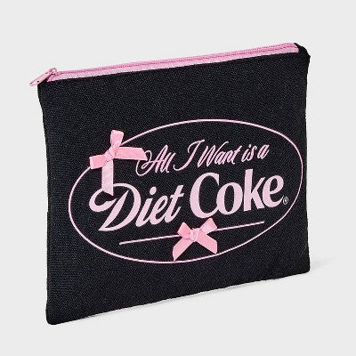 Women's Diet Coke Graphic Carryall Pouch - Black