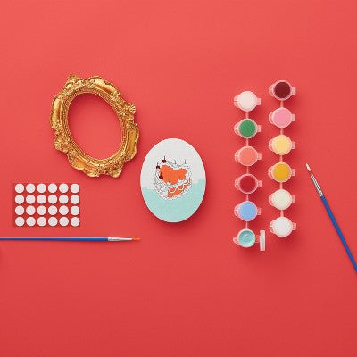 4ct Mini Paint by Number Fridge Gallery Craft Kit - Mondo Llama