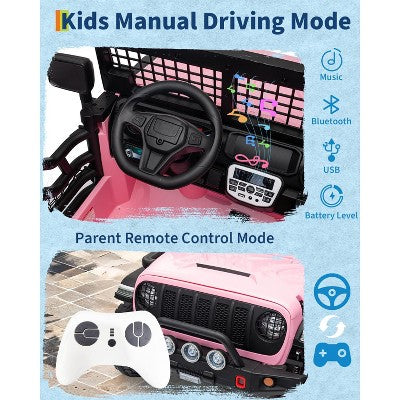 Garvee 24V Ride on Toys for Big Kids, 2-Seater Electric Ride on Car Truck with Remote Control, Four-Wheel Shock Absorbers, 4 Mph Max Speed (LOCAL PICKUP ONLY)