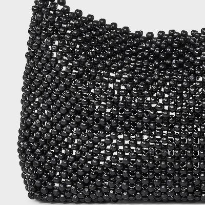 Beaded Shoulder Bag - A New Day Black