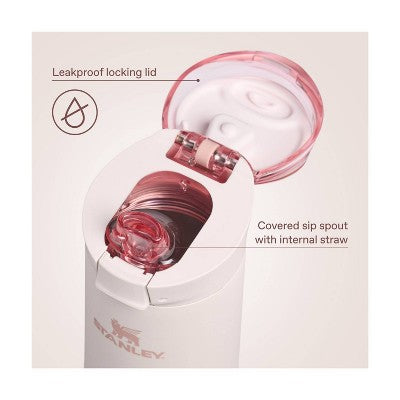 Stanley 20fl oz Stainless Steel Flowstate Spring Bottle - Rose Quartz