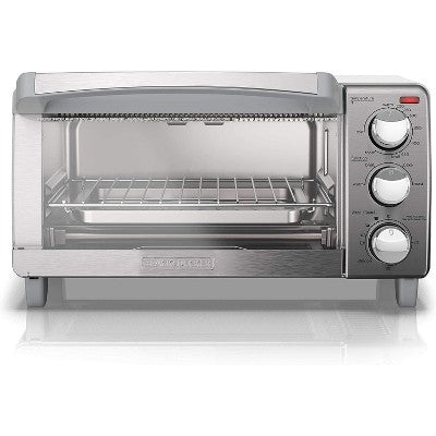 BLACK+DECKER 4-Slice Toaster Oven, TO1745SSG, Even Toast, 4 Cooking Functions Bake, Broil, Toast and Keep Warm, Removable Crumb Tray, Timer (LOCAL PICKUP ONLY)