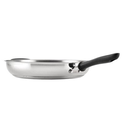Farberware Reliance 12" Stainless Steel Open Skillet: Dishwasher-Safe, Phenolic Handle, Electric & Gas Compatible