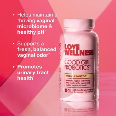 Love Wellness Good Girl Probiotics for Vaginal & Urinary Tract Health - 45ct