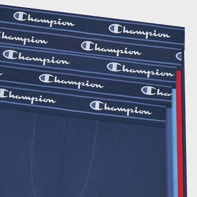 Champion Men's Active Performance 5pk Breathable Boxer Briefs - Blue/Red/Navy XL
