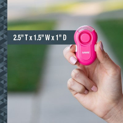 Sabre Personal Alarm with LED Light - Pink