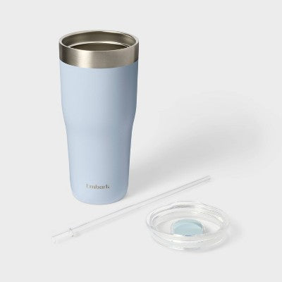 30oz Stainless Steel Straw Tumbler Blue - Embark‚Ñ¢