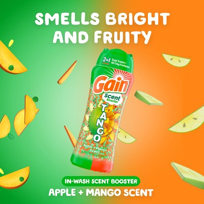 Gain Apple Mango Tango Beads Scent Boosters - 21.1oz: Bleach-Free, Odor Control, Spill-Resistant Lid