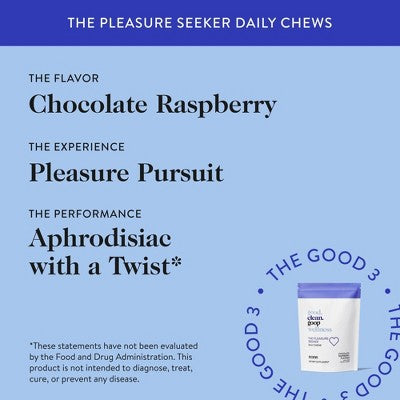 good.clean.goop wellness The Pleasure Seeker Daily Vegan Chews with Saffron and Maca Root Extracts - 30ct