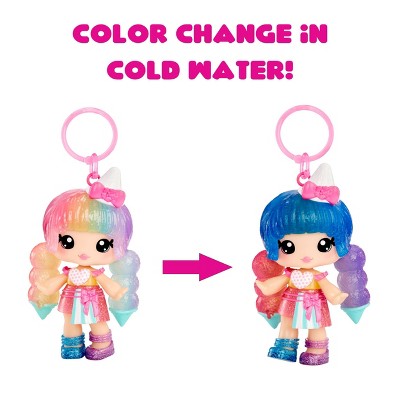 Yummiland Lip Gloss Doll: Mystery Color Change - Stephie Snowcone Includes DIY Lip Gloss + Removable Keychain