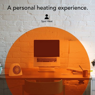 Vornado VH204 Tabletop Desk Space Whisper-Quiet Portable Heater with 2 Heat Settings and Advanced Safety Features Alabaster