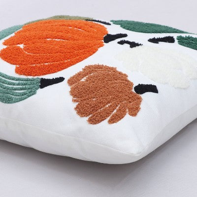 Embroidered Thanksgiving Throw Pillow Gourds - Bullseye's Playground
