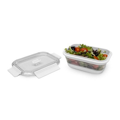 Simply Green 3.4 Cups Collapsible Silicone Rectangular Food Storage Container - Black