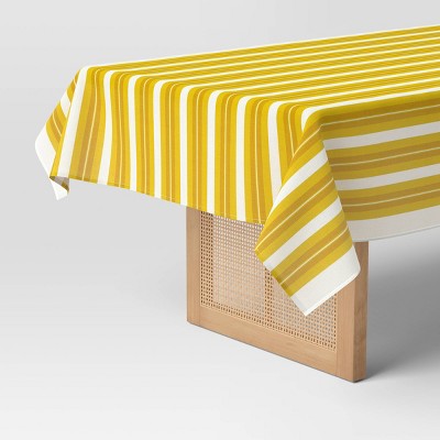 Coastal Tablecloth Yellow Striped - Threshold