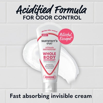 Summer's Eve Ultimate Odor Protection Whole Body Deodorant - Blissful Escape - 3 fl oz