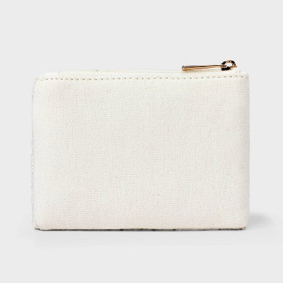 Beaded Striped Zip Pouch - A New Day Gold