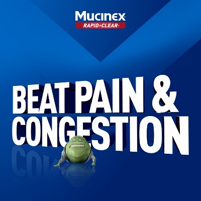 Mucinex Rapid Clear Pain Headache Mucus Congestion Tablets - 20ct