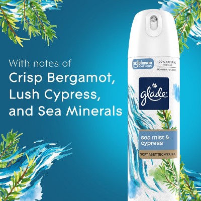 Glade Aerosol Air Fresheners - Sea Mist & Cypress - 7.3oz